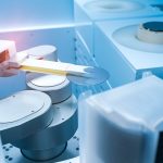 semiconductor wafer being processed